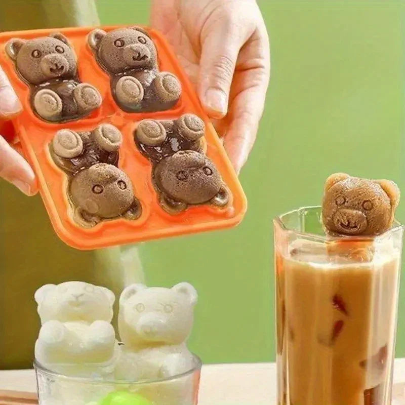 Bandeja Molde de silicone Cubos de Gelo Urso