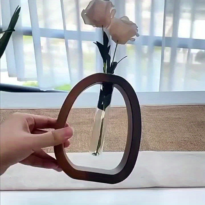 Vaso Decoração Com Tubo De Vidro