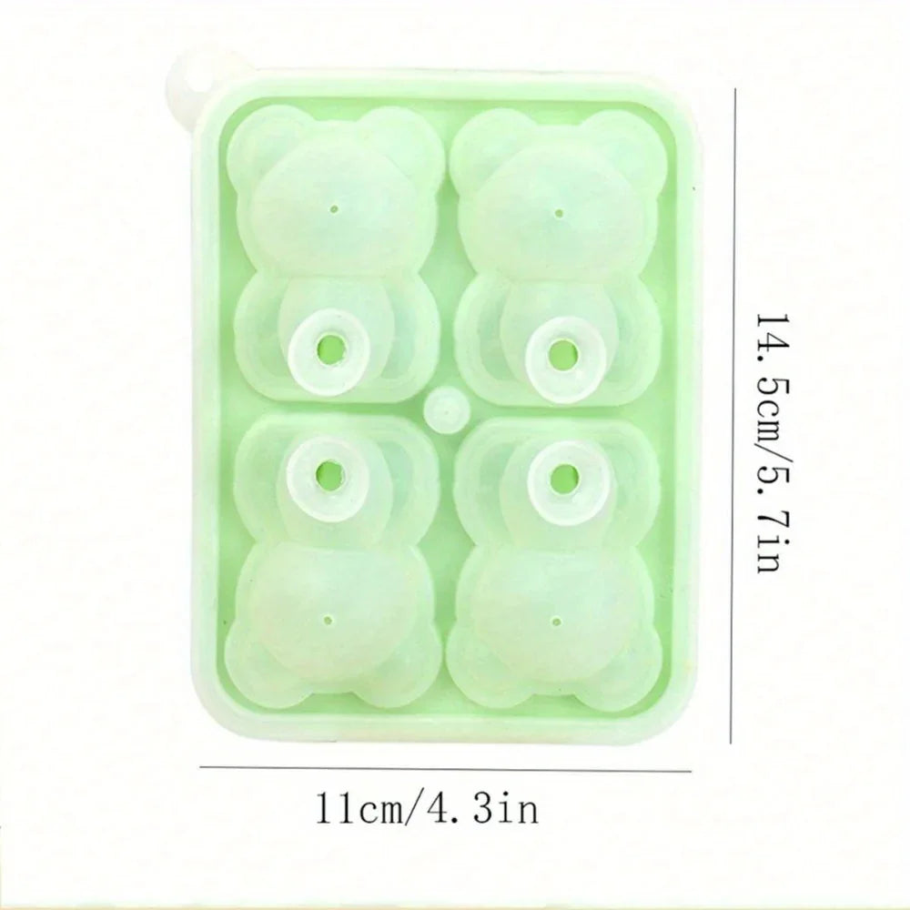 Bandeja Molde de silicone Cubos de Gelo Urso