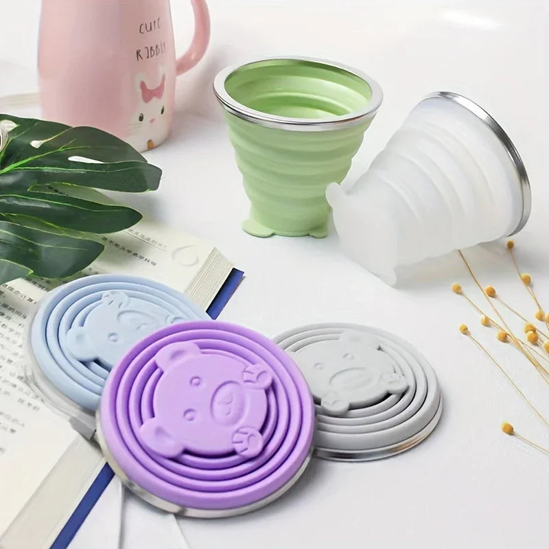 Copo Silicone Portátil Urso