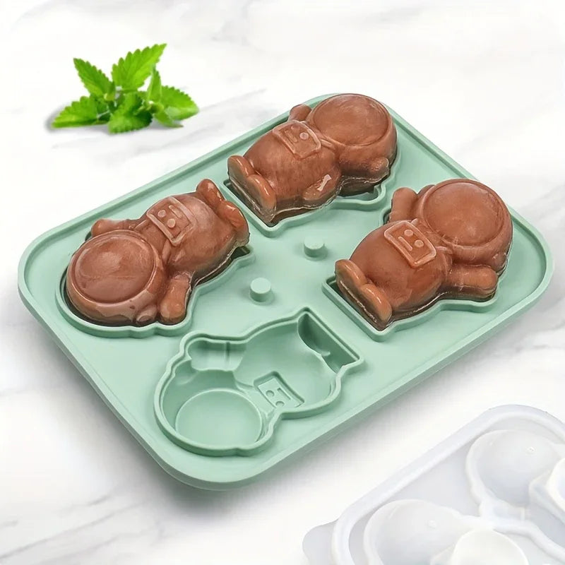 Molde Silicone Cubinhos de Gelo Astronauta Compre 1 e Leve 2