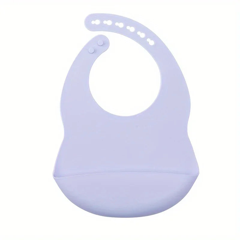 Babador Com Pega Migalhas Para Bebê de Silicone Ajustável