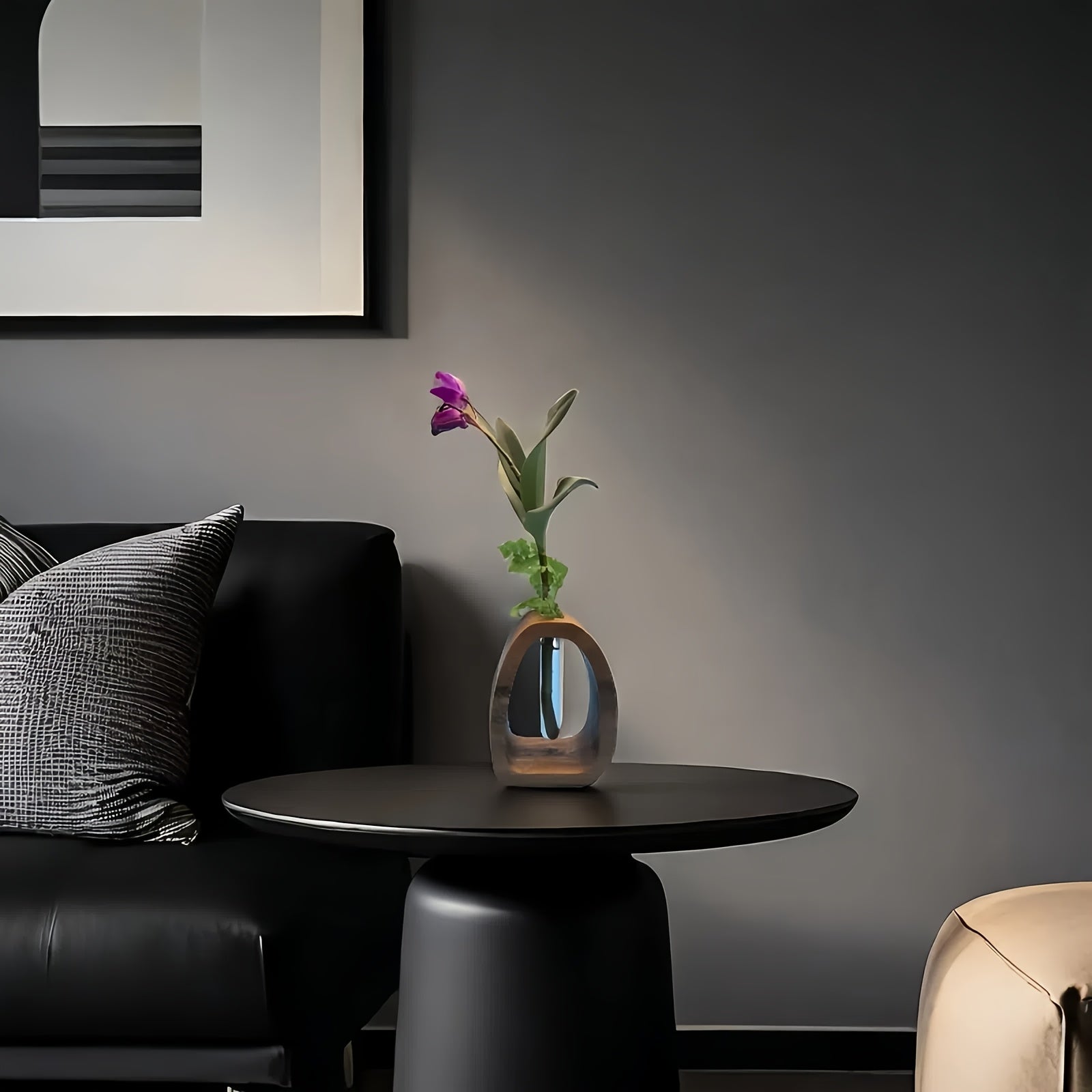 Vaso Decoração Com Tubo De Vidro