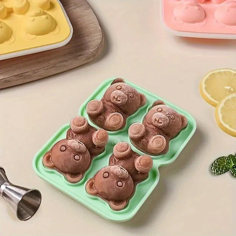 Bandeja Molde de silicone Cubos de Gelo Urso