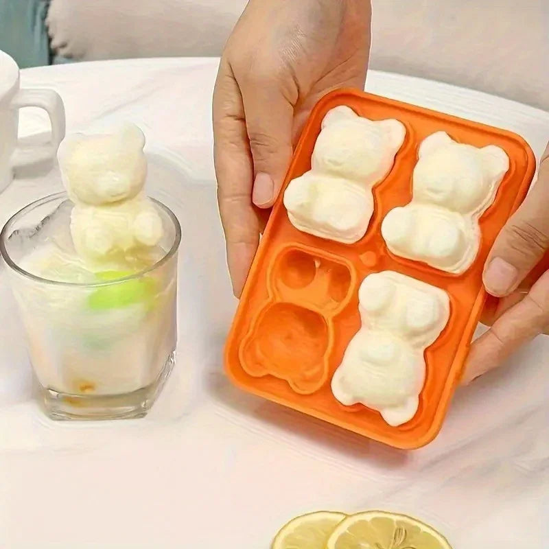 Bandeja Molde de silicone Cubos de Gelo Urso