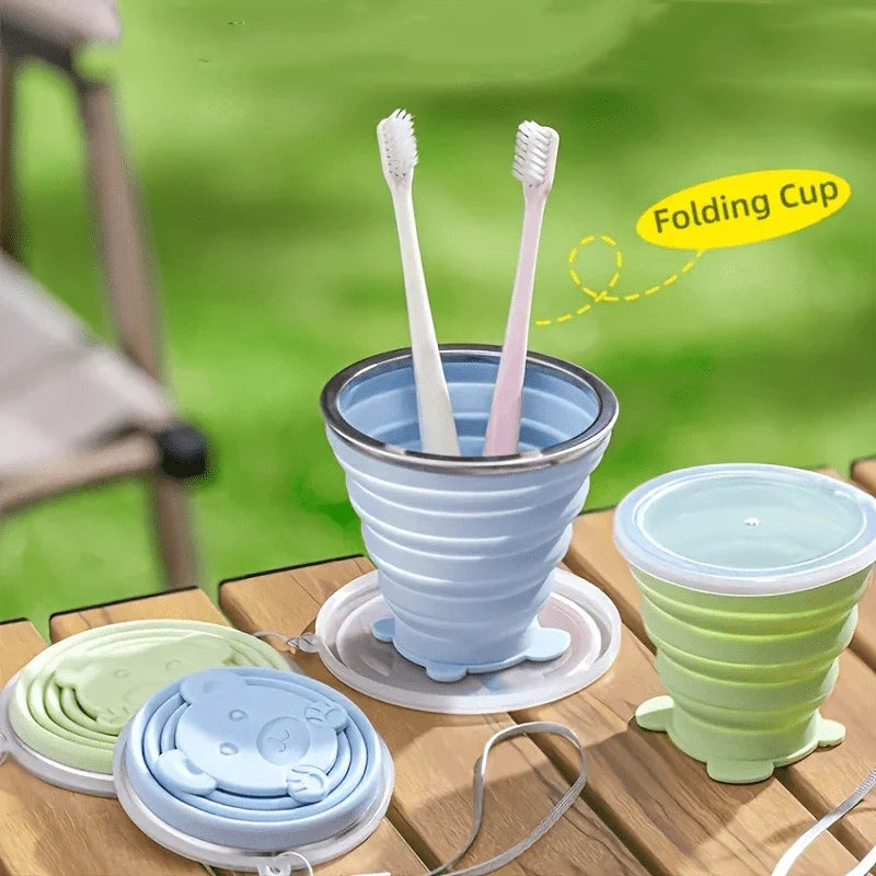 Copo Silicone Portátil Urso