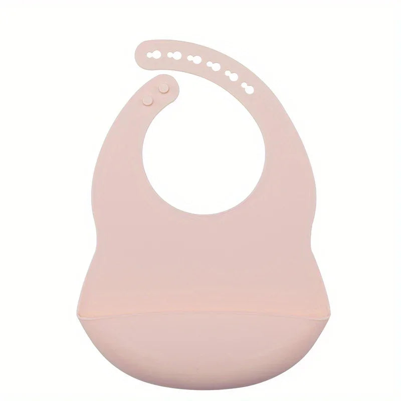 Babador Com Pega Migalhas Para Bebê de Silicone Ajustável