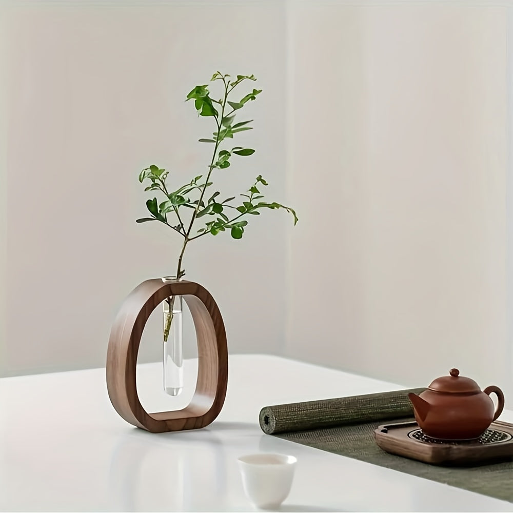 Vaso Decoração Com Tubo De Vidro