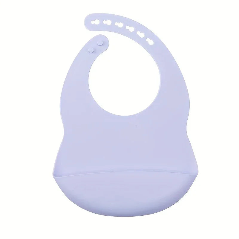 Babador Com Pega Migalhas Para Bebê de Silicone Ajustável