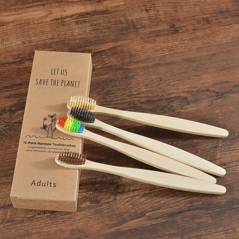 Compre 5 e Leve 10 Escova de Dente Bambu Sustentável