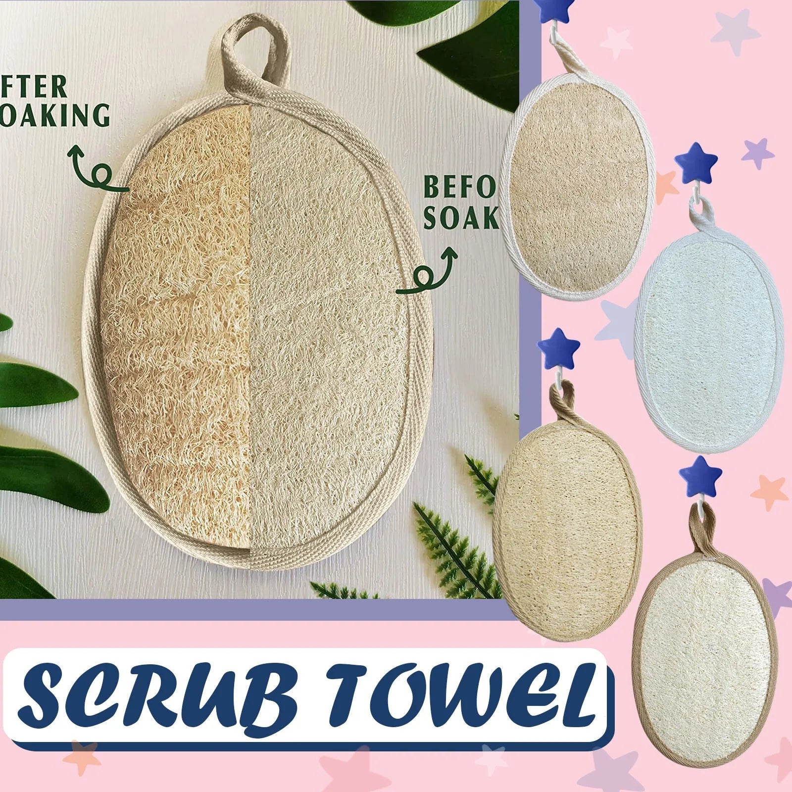 Esponja Esfoliante Natural de Bucha Ecológica e Biodegradaevel