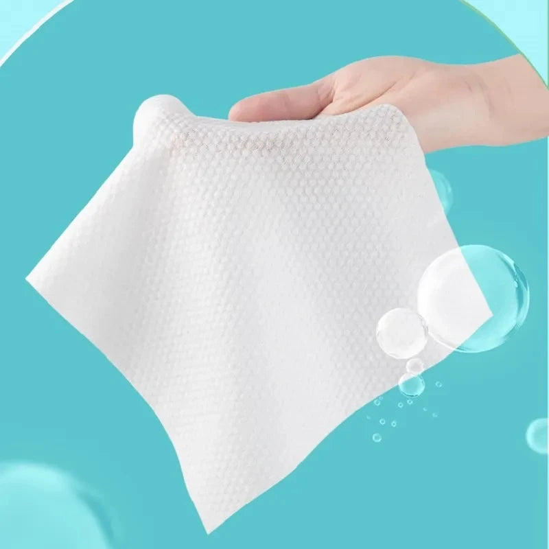 Kit Lenços Umidecidos 100% Natural  Reutilizáveis Super Macios (100 unidades)