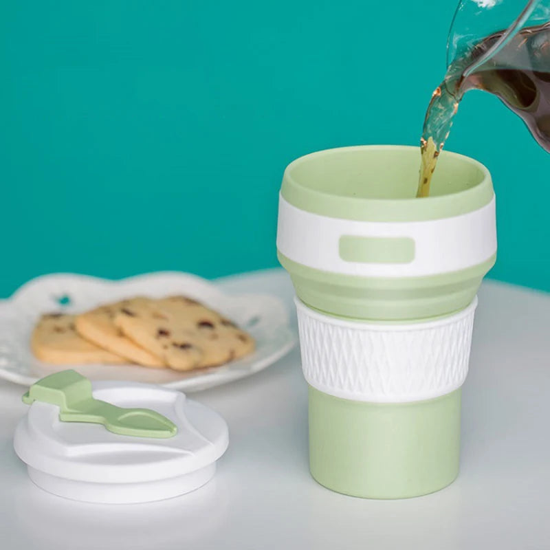 Copo Dobrável Wise de Silicone Portátil 350ml Sustentável