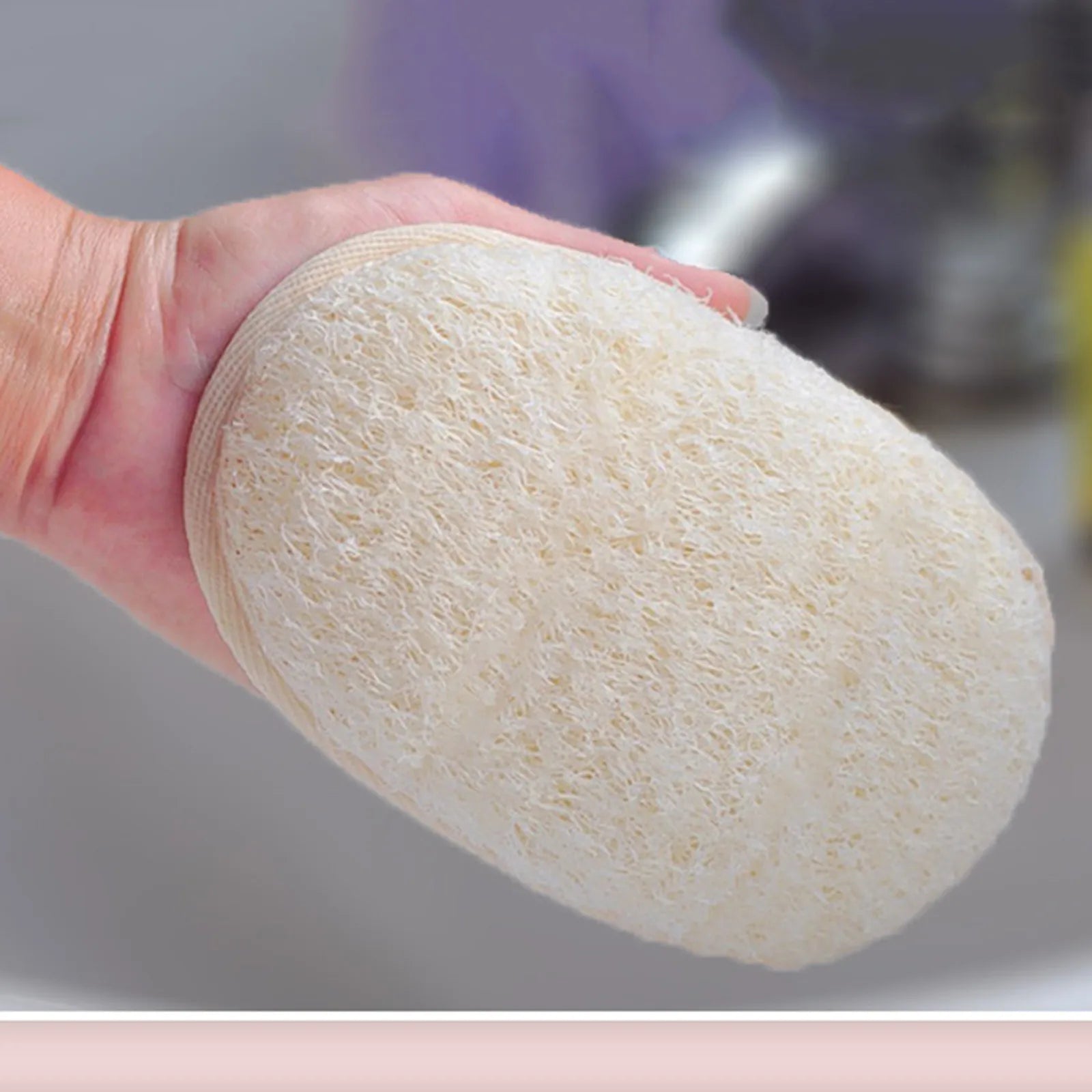 Esponja Esfoliante Natural de Bucha Ecológica e Biodegradaevel