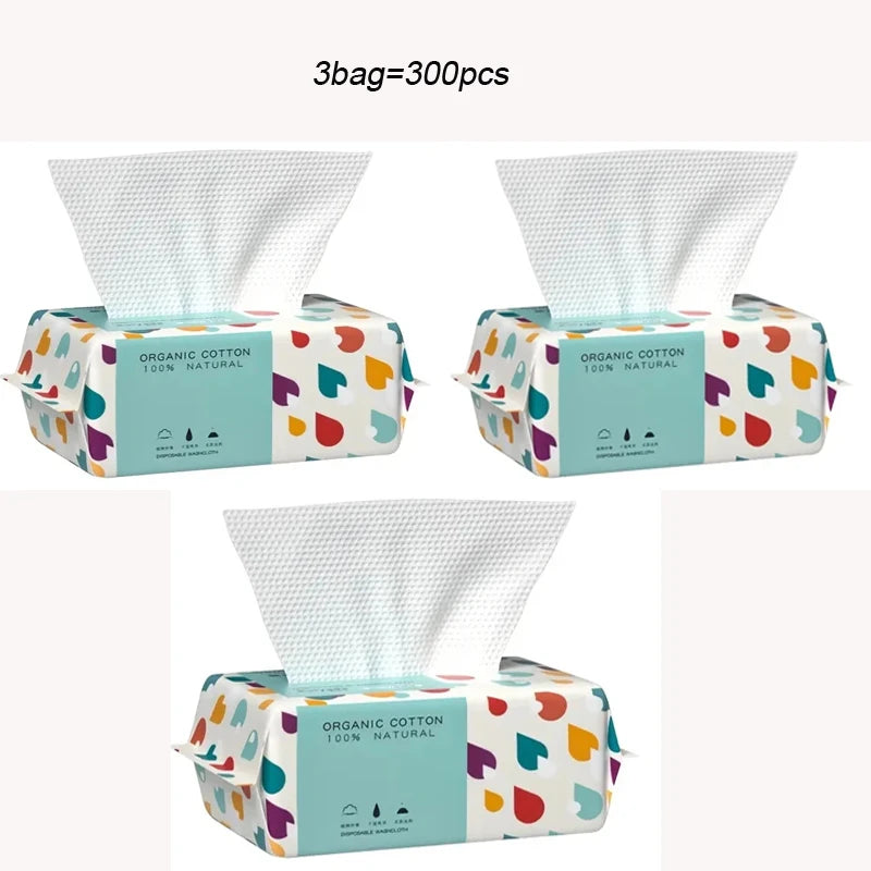Kit Lenços Umidecidos 100% Natural  Reutilizáveis Super Macios (100 unidades)