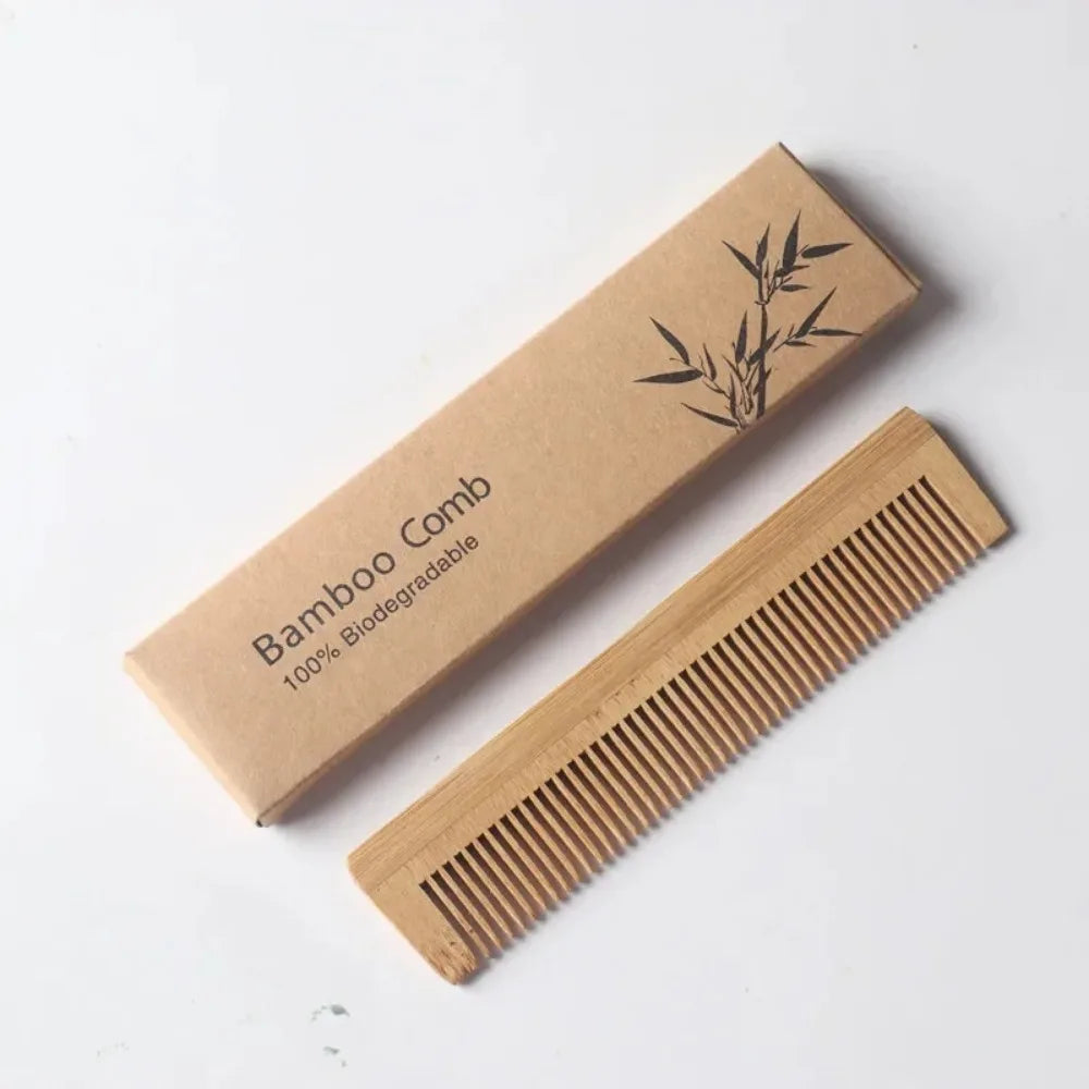 Pente 100% Biodegradável De Bambu Natural Antiestático