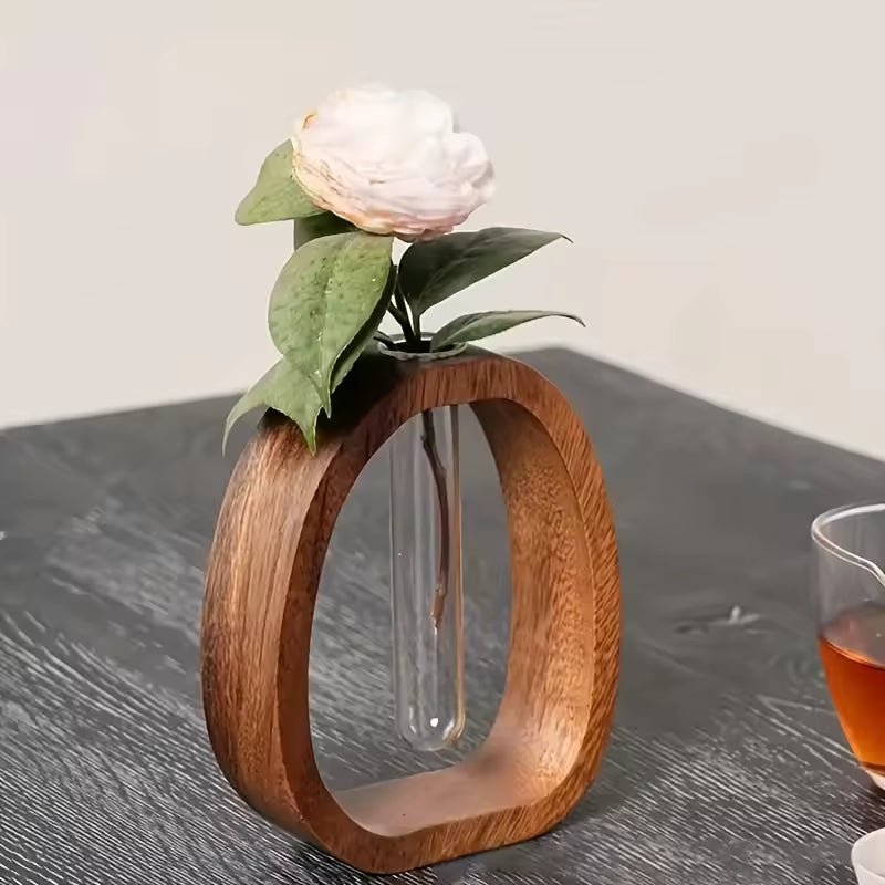 Vaso Decoração Com Tubo De Vidro