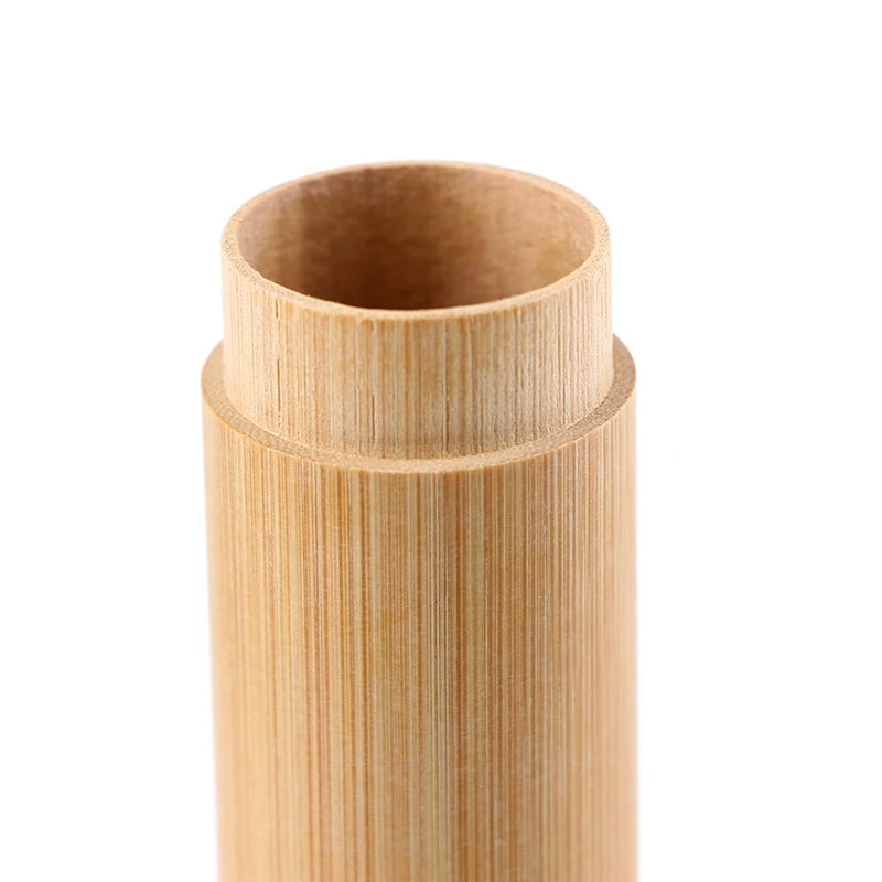 Kit 2  Porta Escova de Dente de Bambu Natural