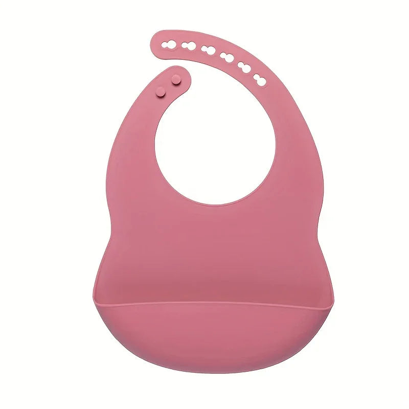 Babador Com Pega Migalhas Para Bebê de Silicone Ajustável