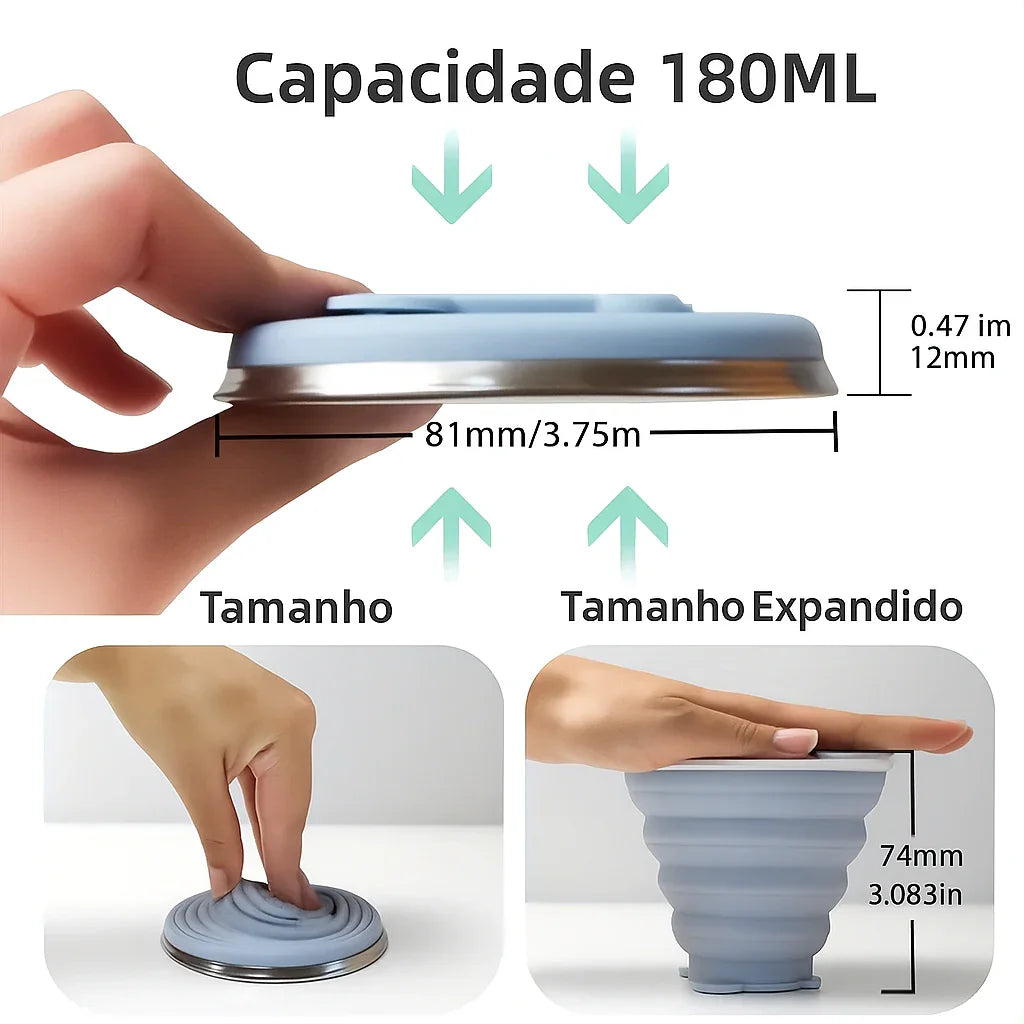Copo Silicone Portátil Urso