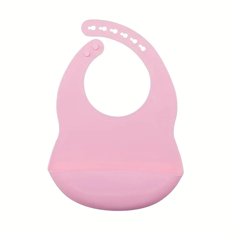 Babador Com Pega Migalhas Para Bebê de Silicone Ajustável