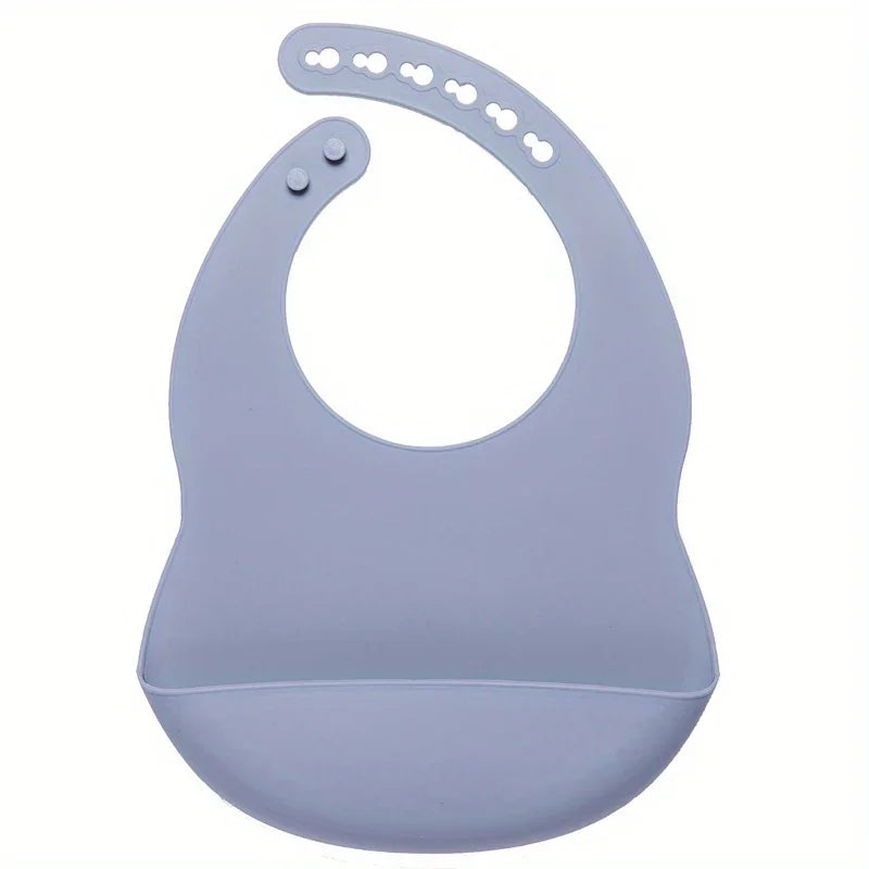 Babador Com Pega Migalhas Para Bebê de Silicone Ajustável