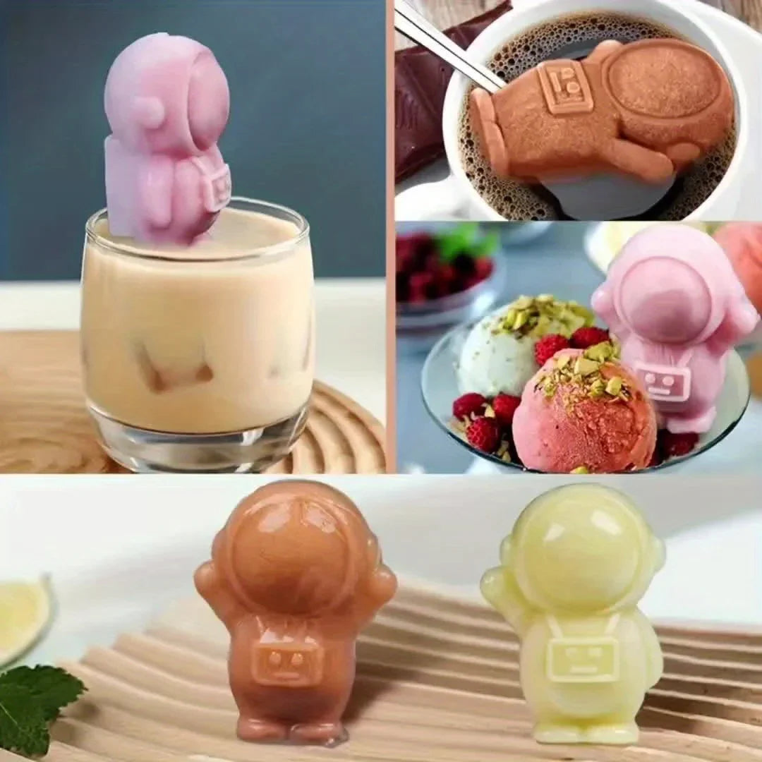 Molde Silicone Cubinhos de Gelo Astronauta Compre 1 e Leve 2
