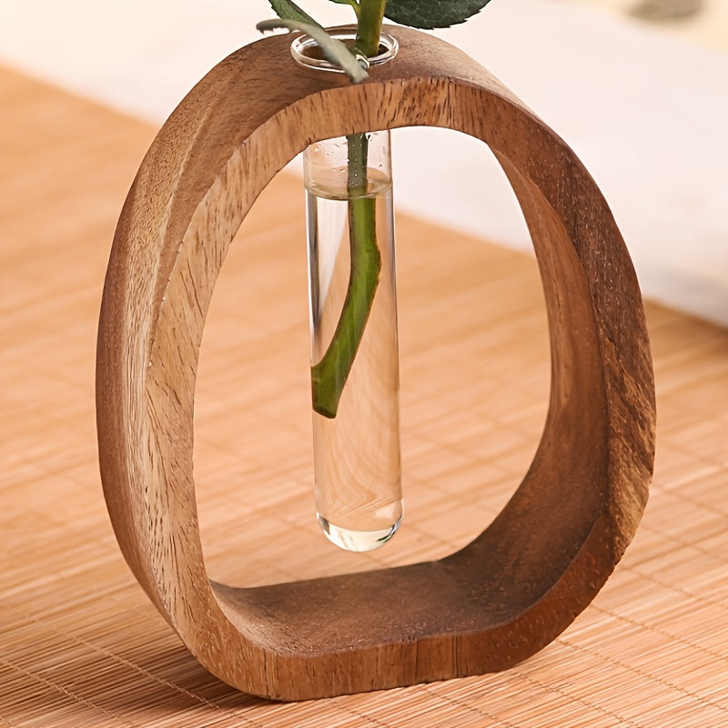 Vaso Decoração Com Tubo De Vidro