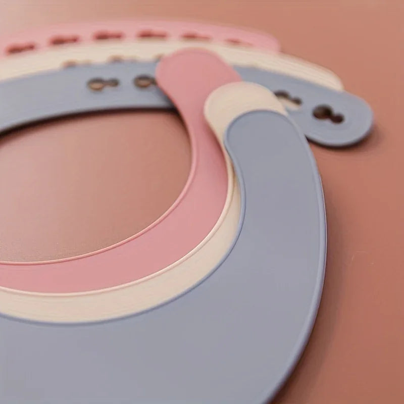 Babador Com Pega Migalhas Para Bebê de Silicone Ajustável
