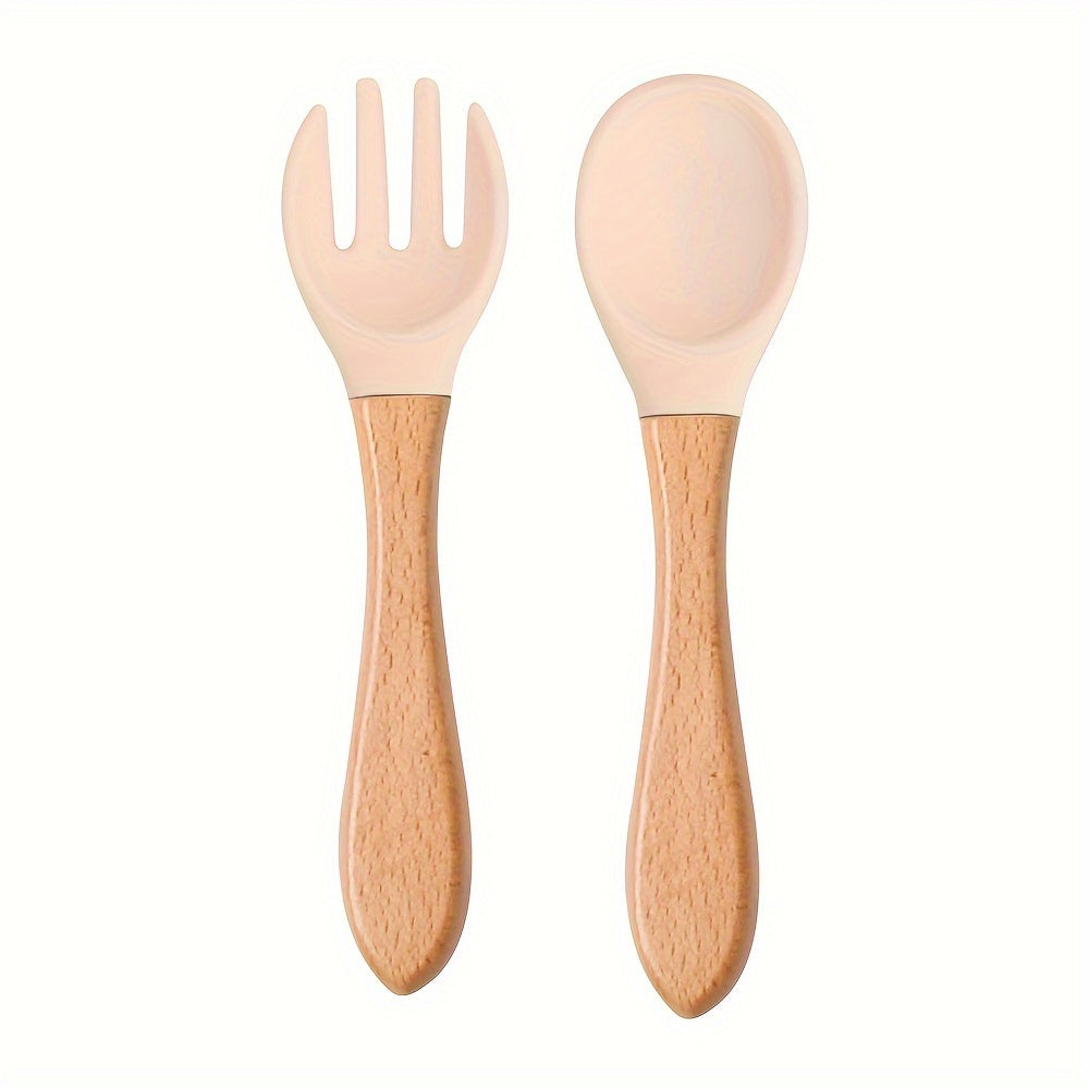 Colher E Garfo Silicone Implementação Alimentar