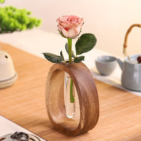 Vaso Decoração Com Tubo De Vidro