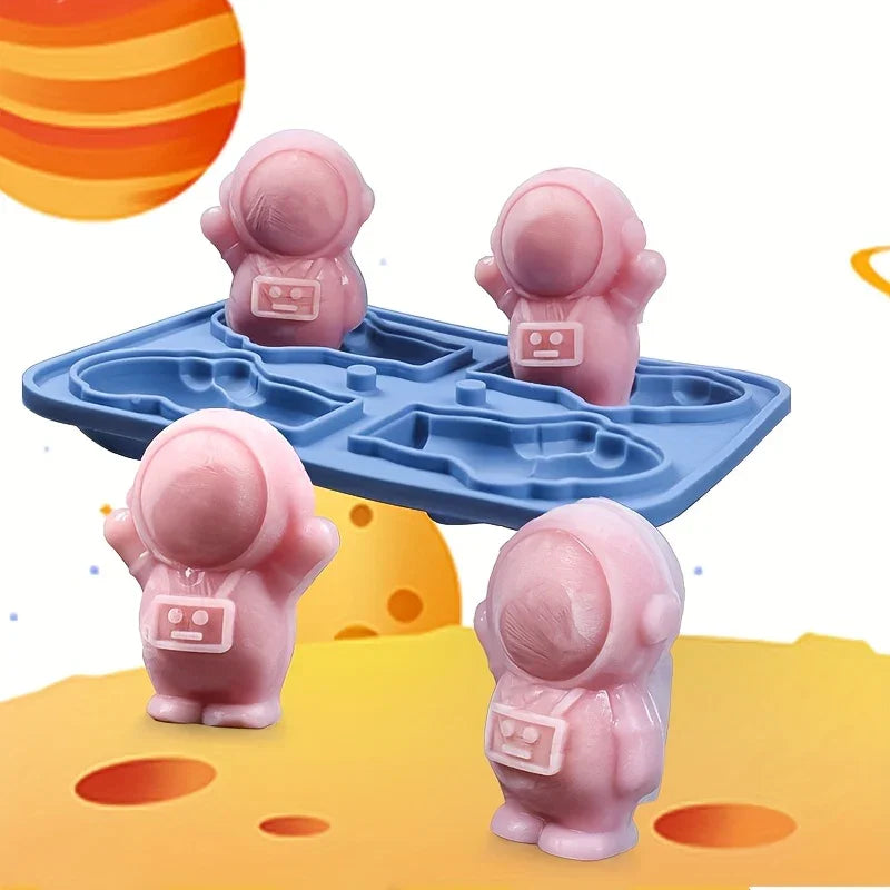 Molde Silicone Cubinhos de Gelo Astronauta Compre 1 e Leve 2