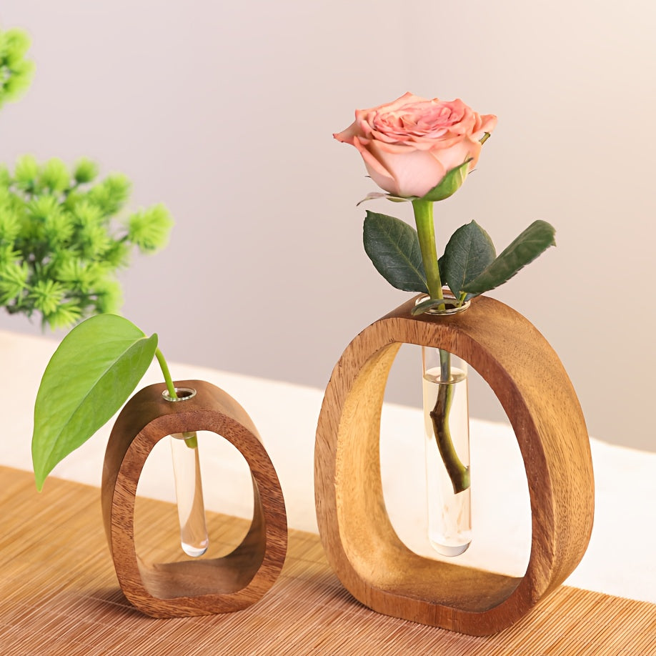Vaso Decoração Com Tubo De Vidro