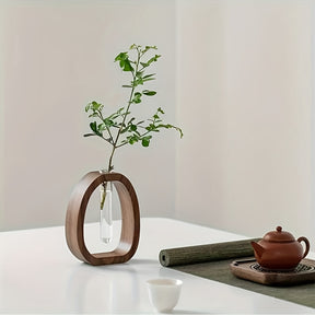 Vaso Decoração Com Tubo De Vidro