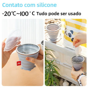Copo Silicone Portátil Urso