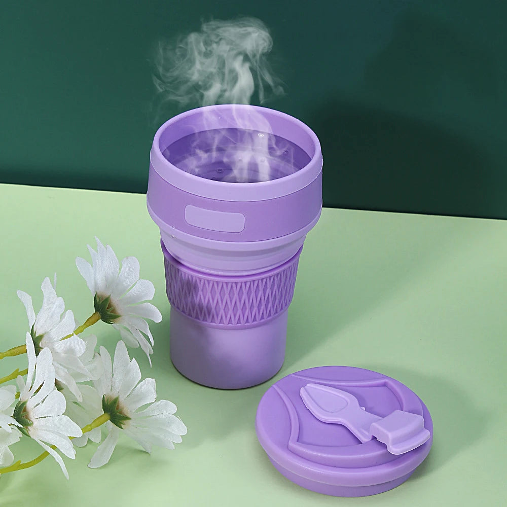 Copo Dobrável Wise de Silicone Portátil 350ml Sustentável