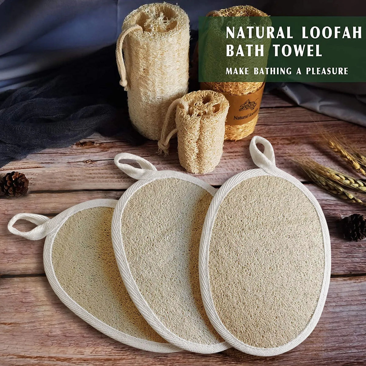Esponja Esfoliante Natural de Bucha Ecológica e Biodegradaevel