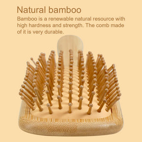 Escova de Cabelo com Almofada de Ar de Bambu Natural