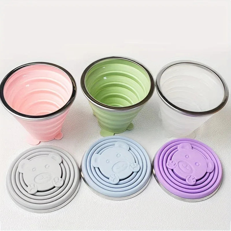 Copo Silicone Portátil Urso